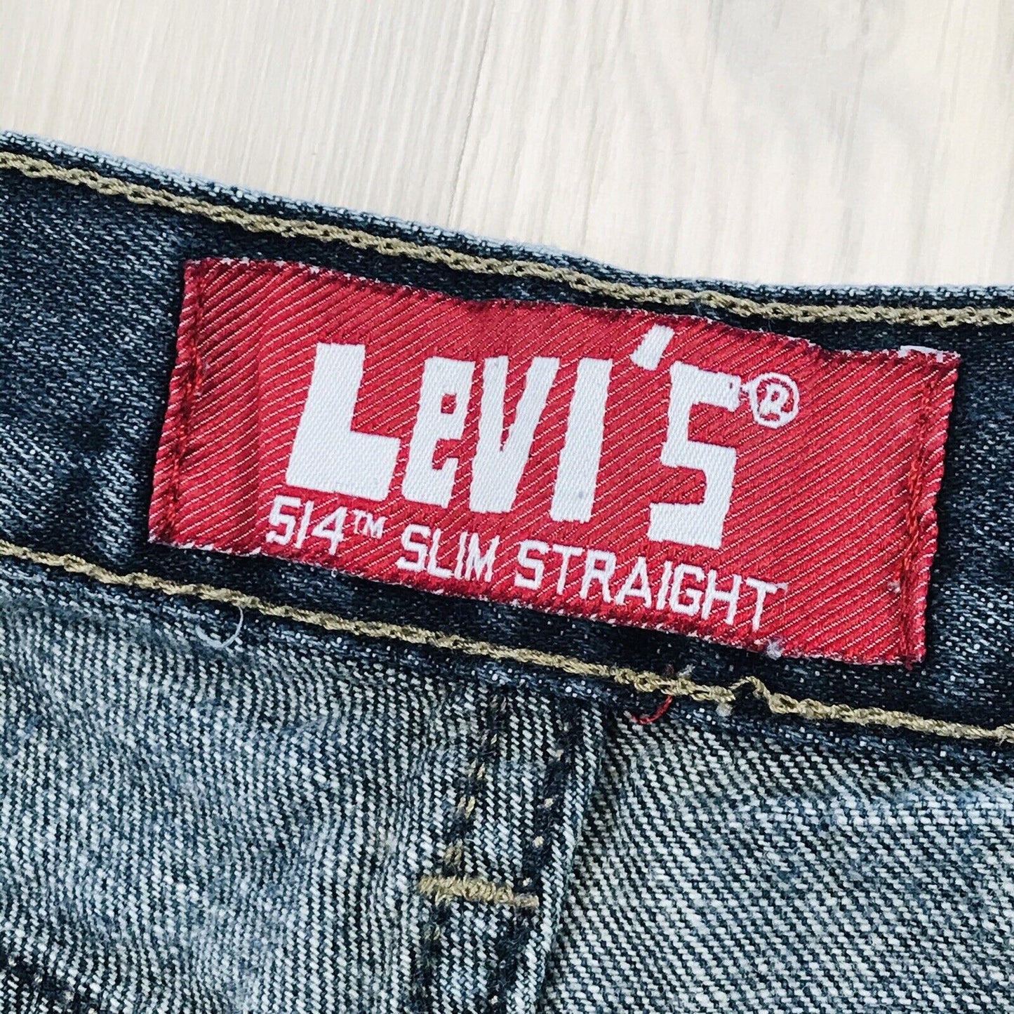 Vintage Levi's 514 Boys Blue Slim Straight Fit Jeans 16 Reg / W28 L28