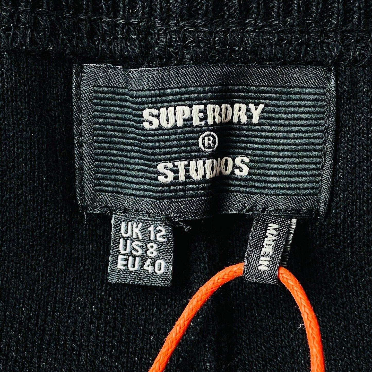 SUPERDRY Women Black Regular Fit Sweatpants Joggers Trousers Size M EU 40 US 8