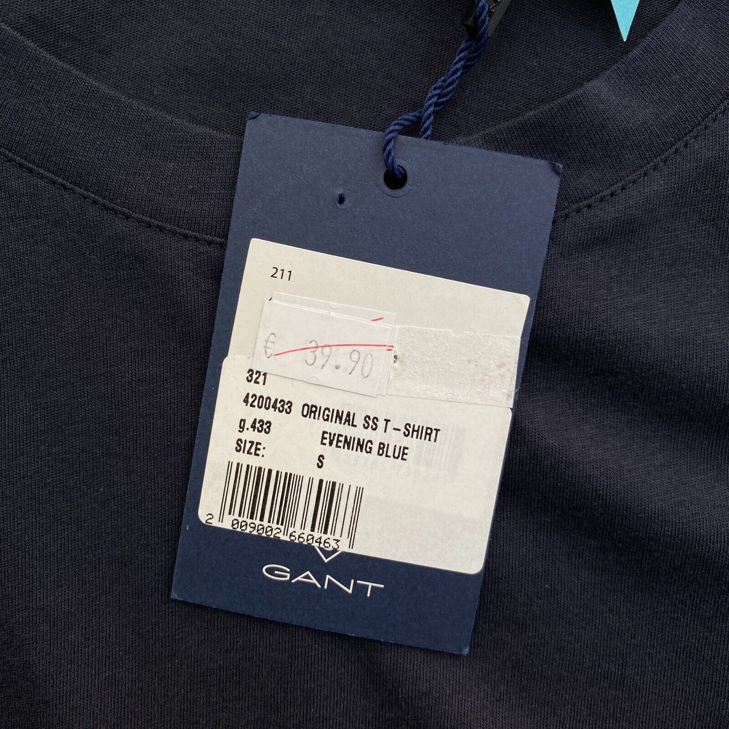 GANT Navy Blue Original Crew Neck T Shirt Size S