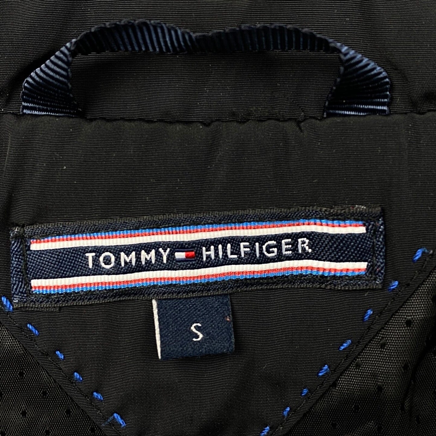 TOMMY HILFIGER Black Quilted Over Coat Jacket Size S