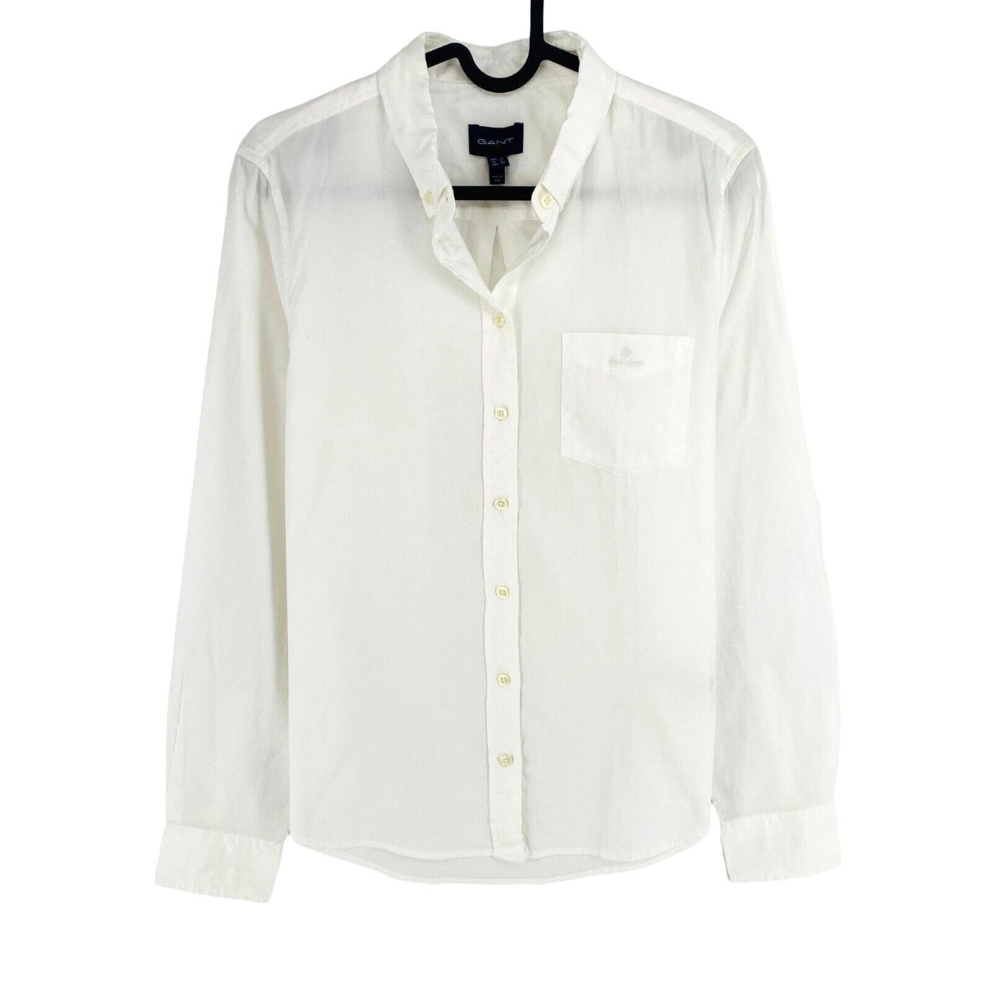 GANT Women White Regular GMT Washed Long Sleeve Shirt Size EU 38 UK 10 US 8