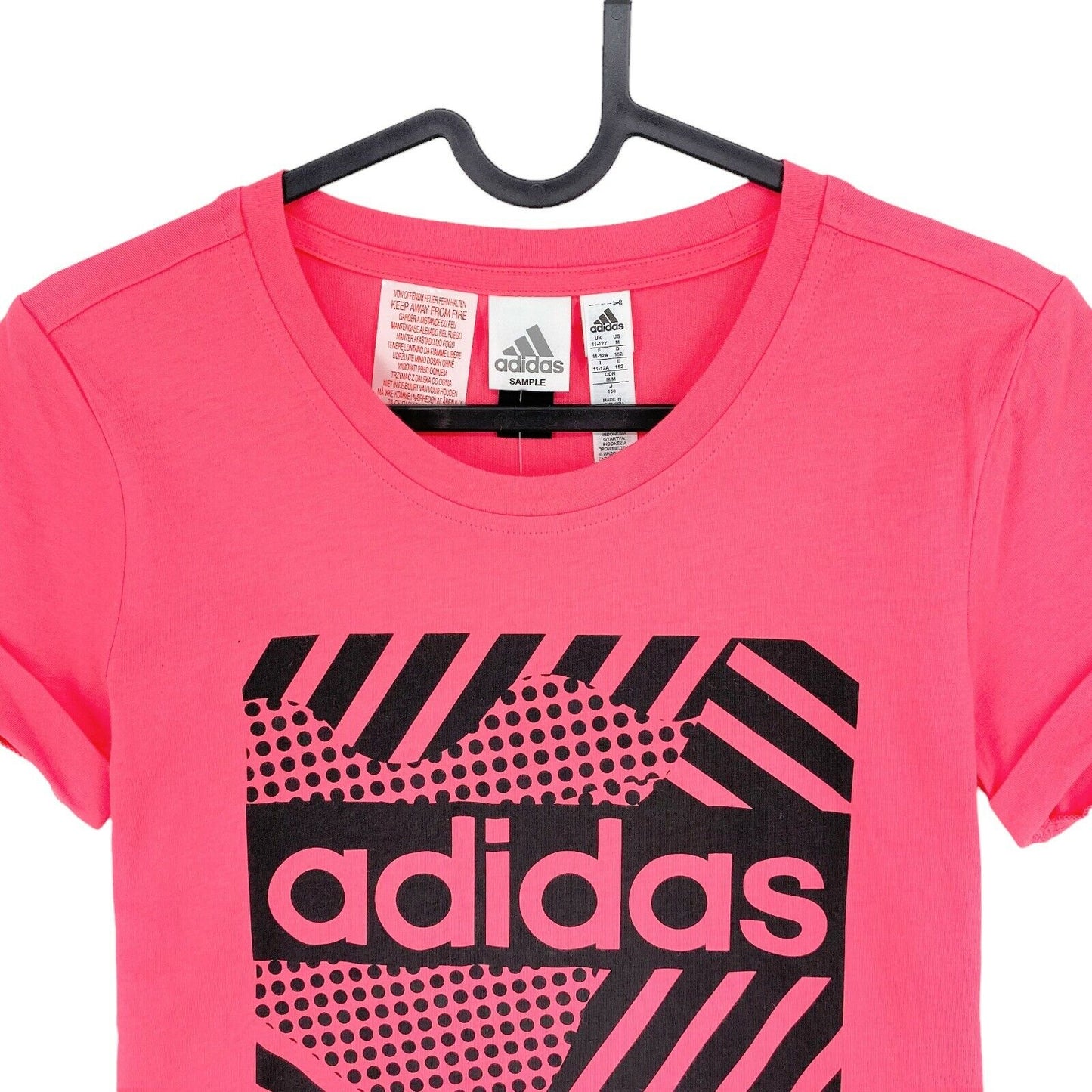 Adidas Pink Xcite T-Shirt mit Rundhalsausschnitt, Größe 11–12 Jahre