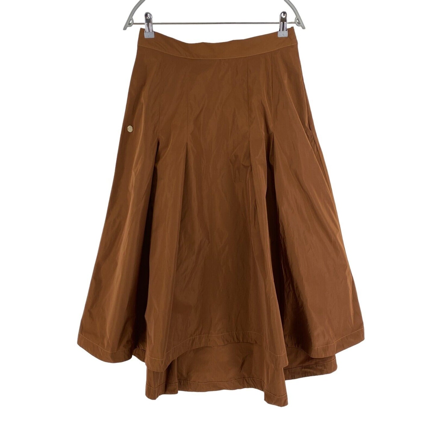 LA MARTINA Brown Long Taffeta Skirt Size 3 / M