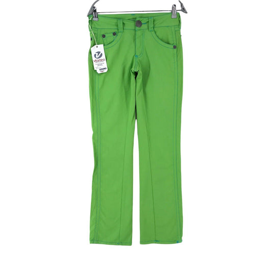 VITAMINA Women Green Regular Straight Fit Trousers Size EUR 40 W29