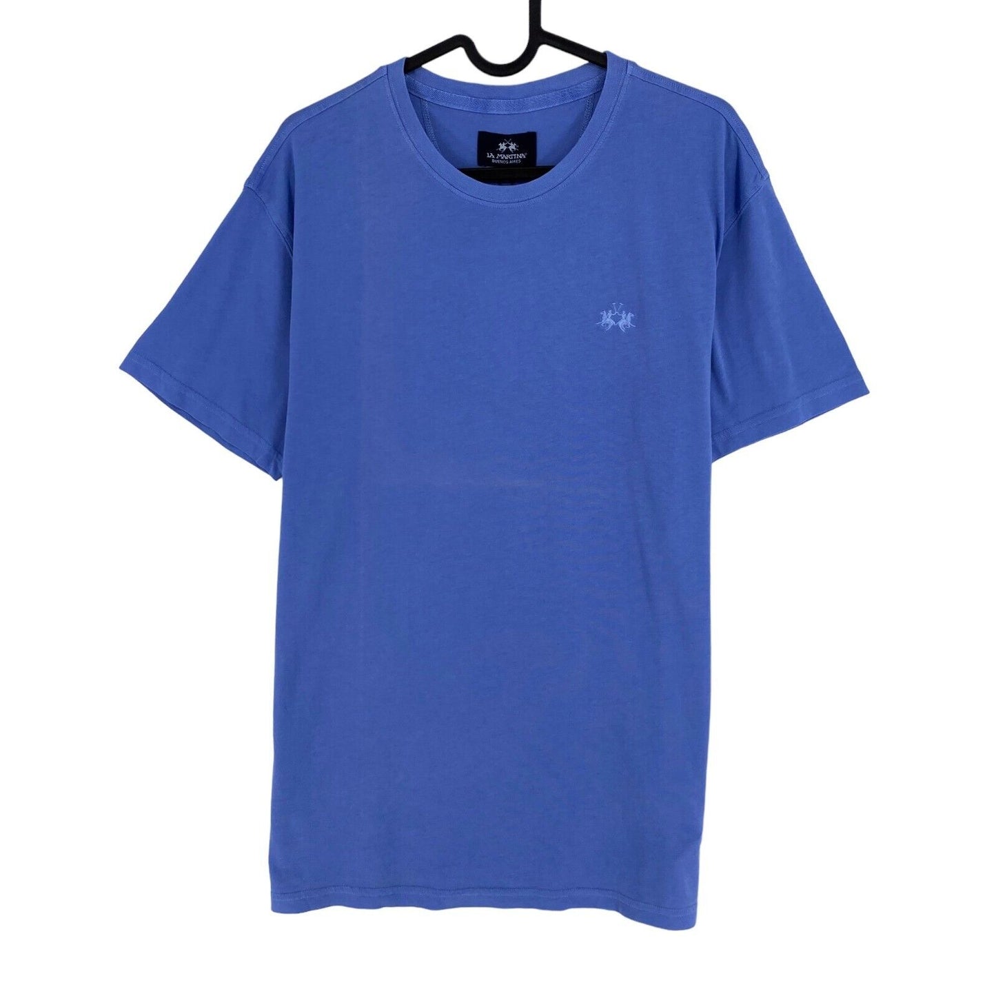 LA MARTINA Blue Organic Jersey Crew Neck T Shirt Size L