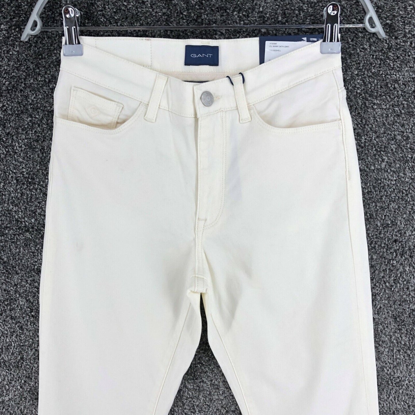 GANT White Satin Skinny Jeans Size W25 L32