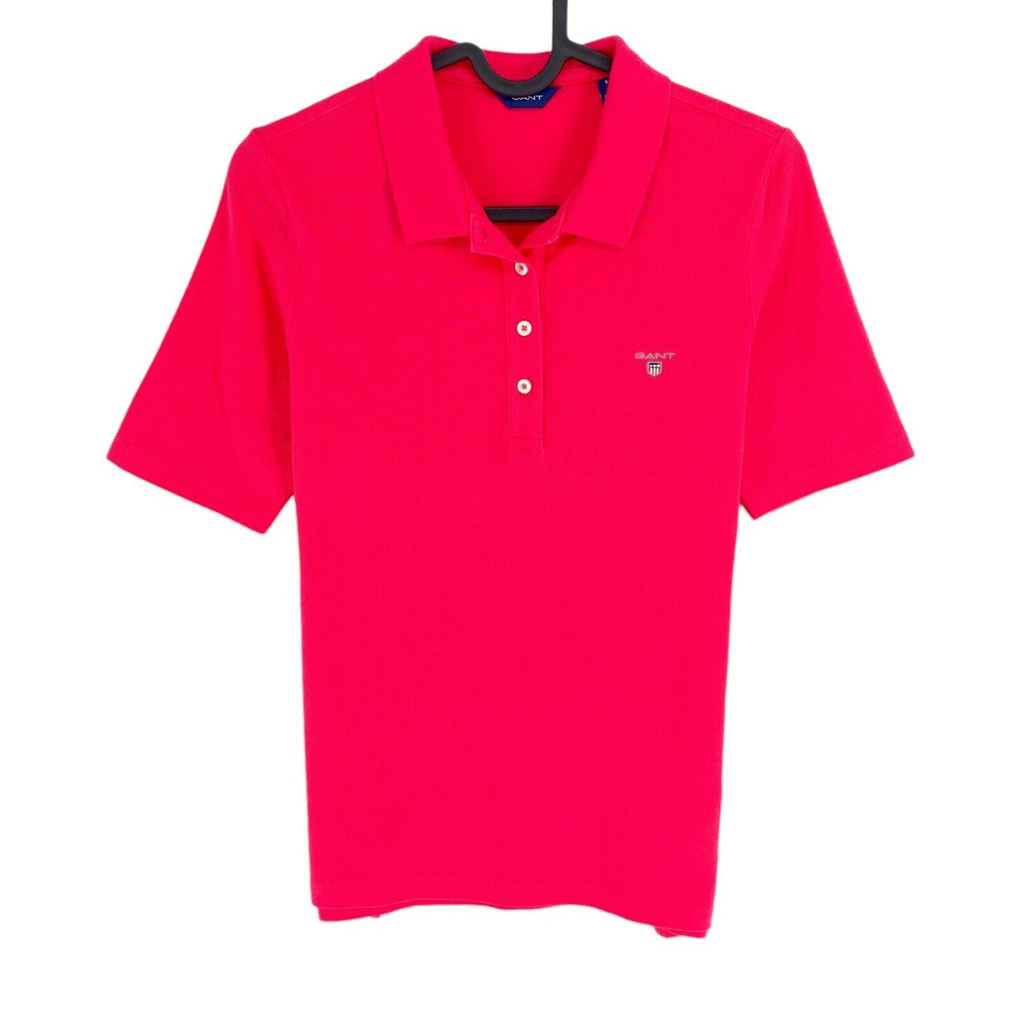 GANT Women Pink Original SS Pique Polo Shirt Size XS