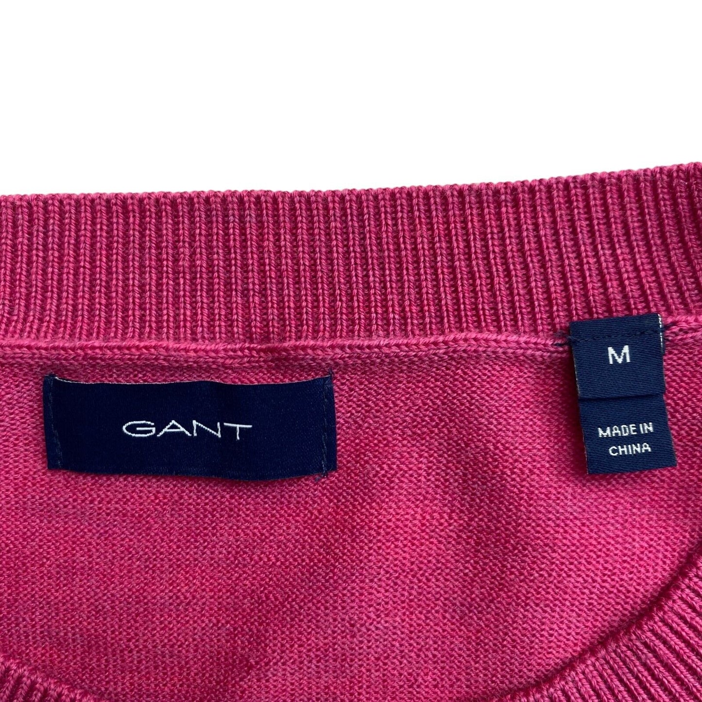 GANT Pink 100% Wool Crew Neck Sweater Pullover Size M