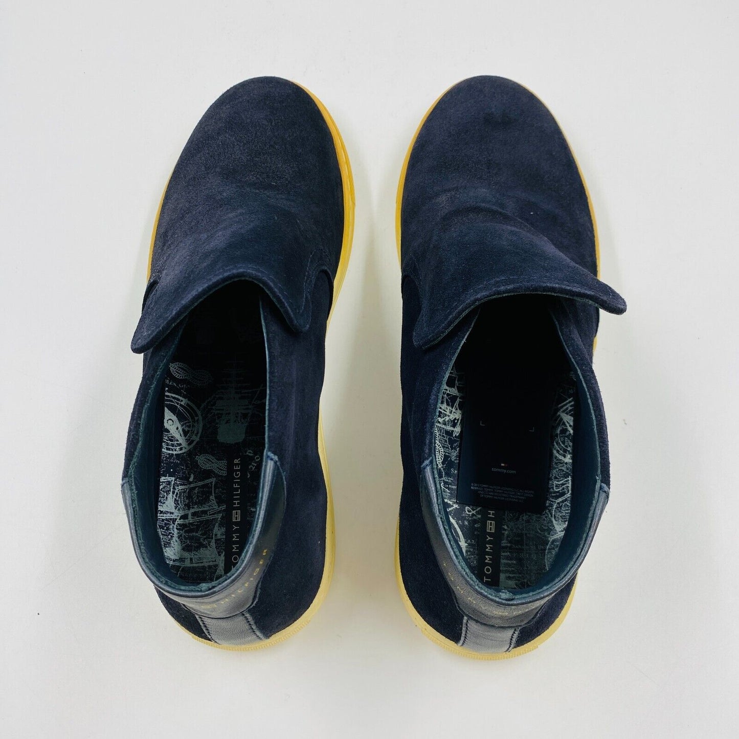 Tommy Hilfiger Mens Navy Blue Suede Leather Slip On Shoes EU 44 US 11 UK 10