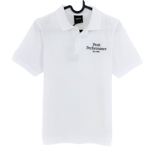 PEAK PERFORMANCE Boys White Original Polo Shirt Size 160 cm