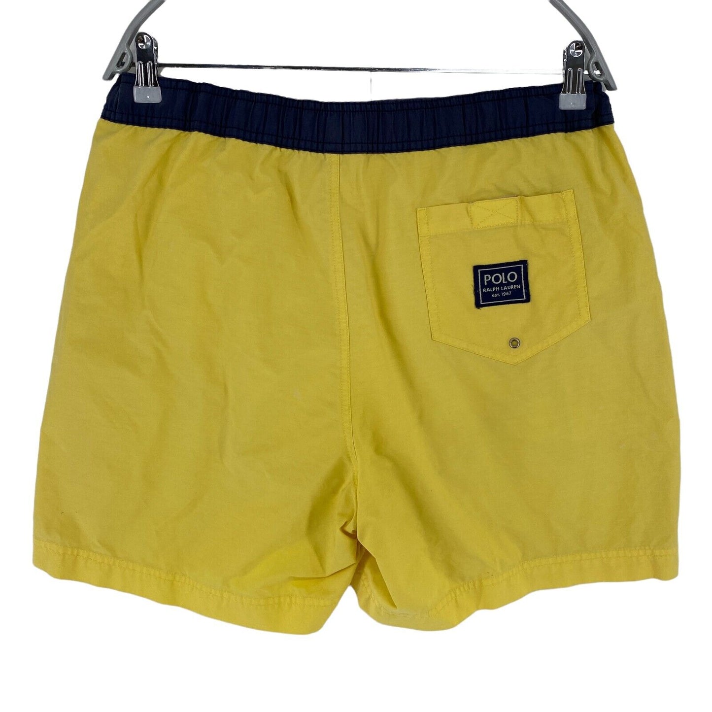 Polo Sport Ralph Lauren Yellow Cotton Blend Activewear Shorts Size L