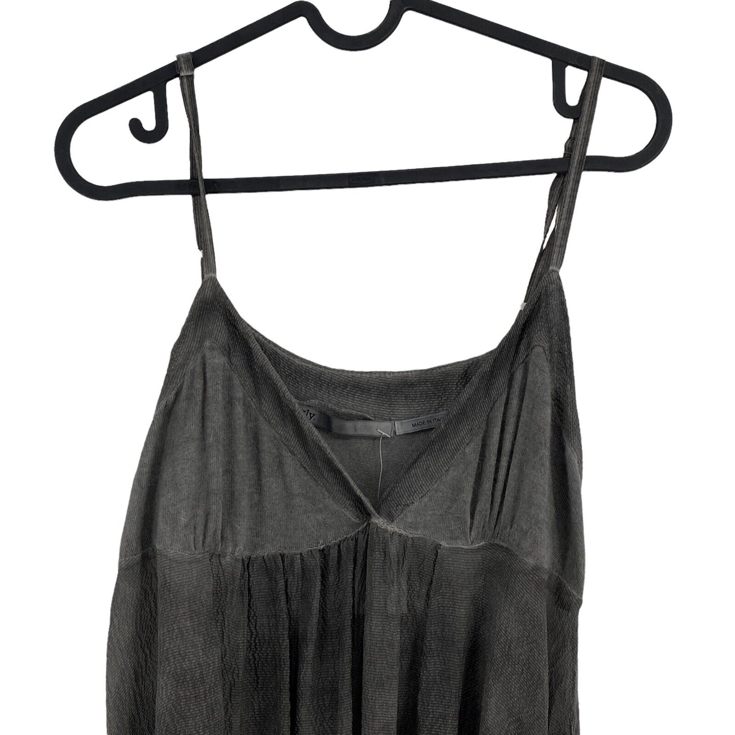 RPR €114 Fairly Dark Grey 100% Silk Sleeveless Tank Top Blouse Size 3 / L