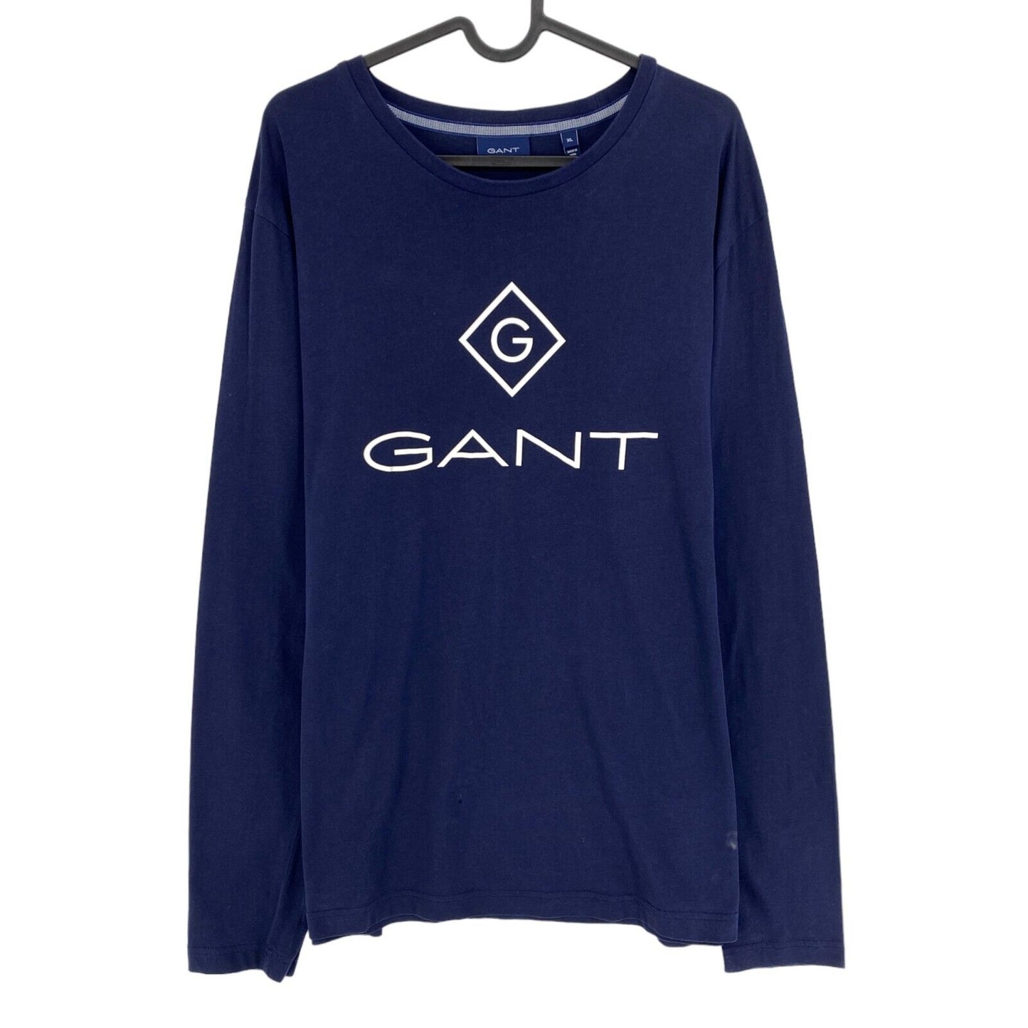 GANT Navy Blue Lock Up Crew Neck Long Sleeves T Shirt Size XL