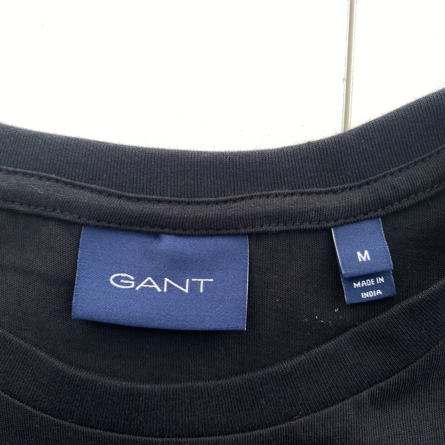 GANT Men Black Original Crew Neck Short Sleeve T Shirt Size M