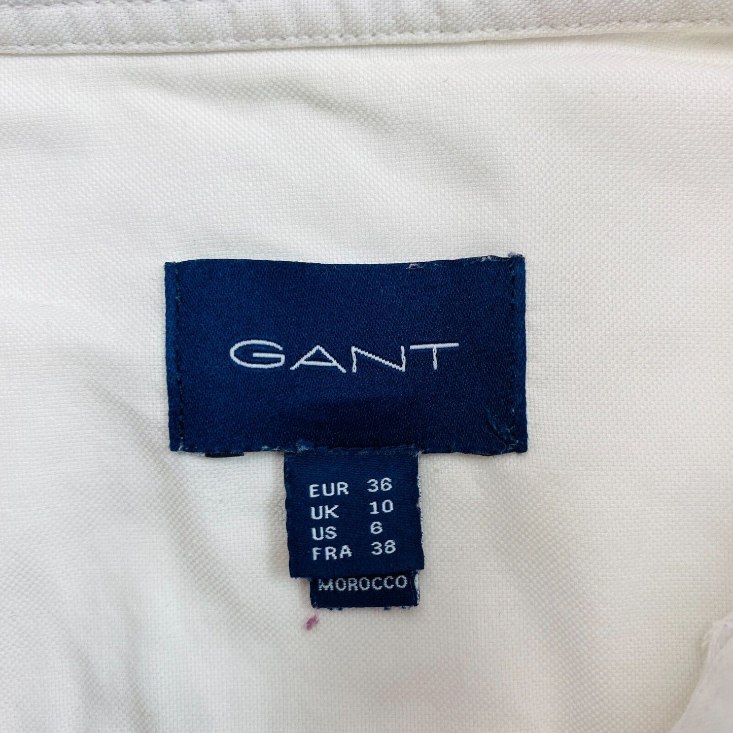 GANT Women White Solid Long Sleeves Shirt Size EU 36 UK 10 US 6