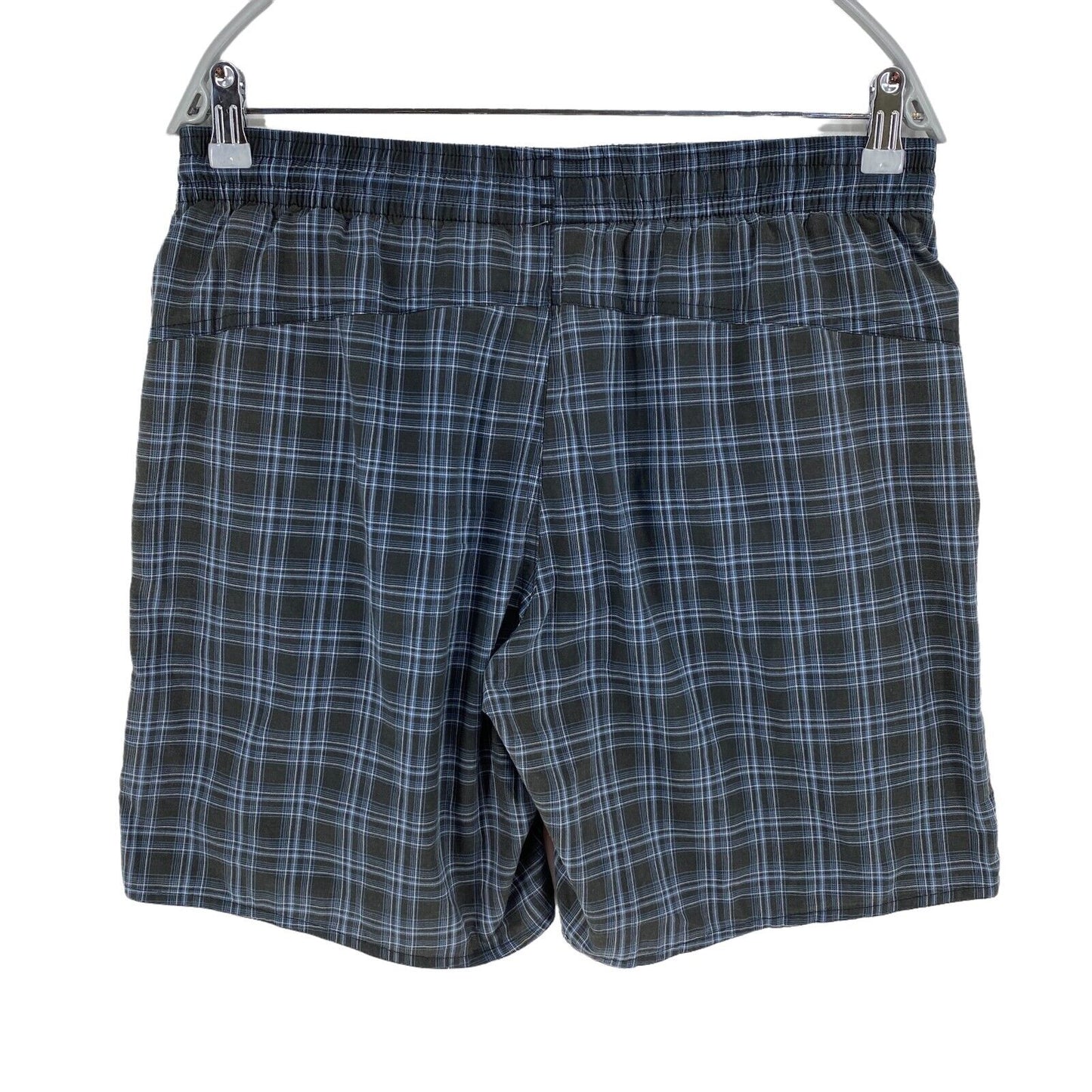 adidas Plaid Dunkelgraue Activewear-Shorts aus Baumwollmischung, Größe M W29