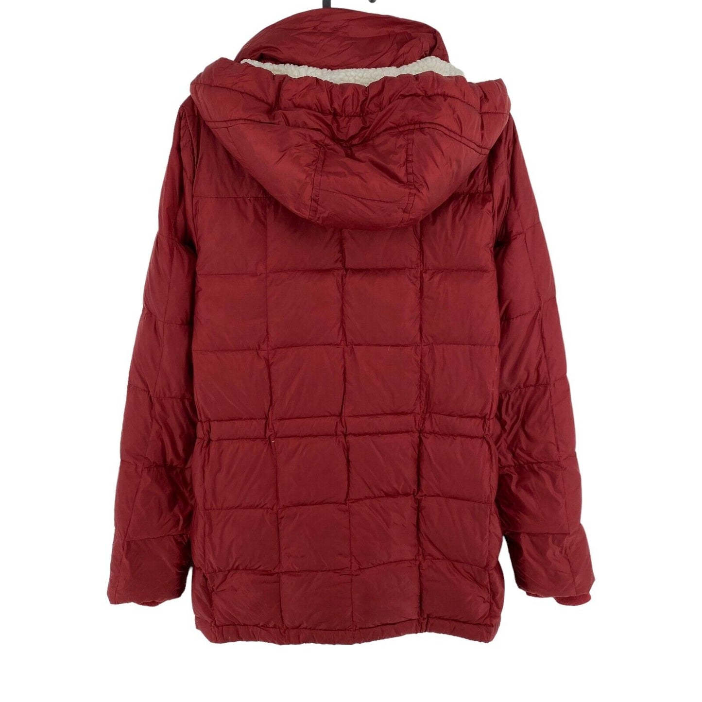 Abercrombie & Fitch Red Hooded Down Puffer Coat Jacket Size S