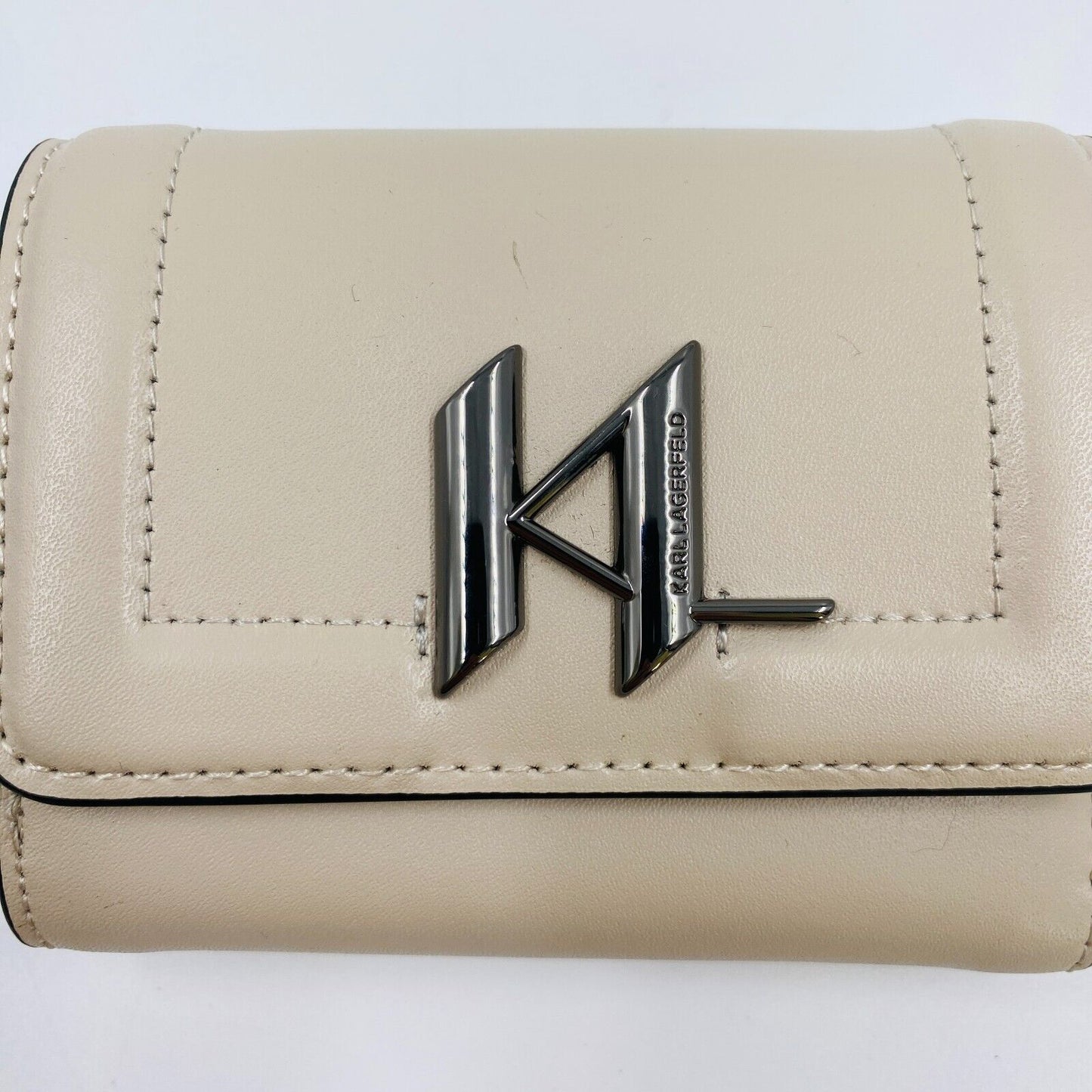 Karl Lagerfeld Beige Women 100% Cow Leather Wallet