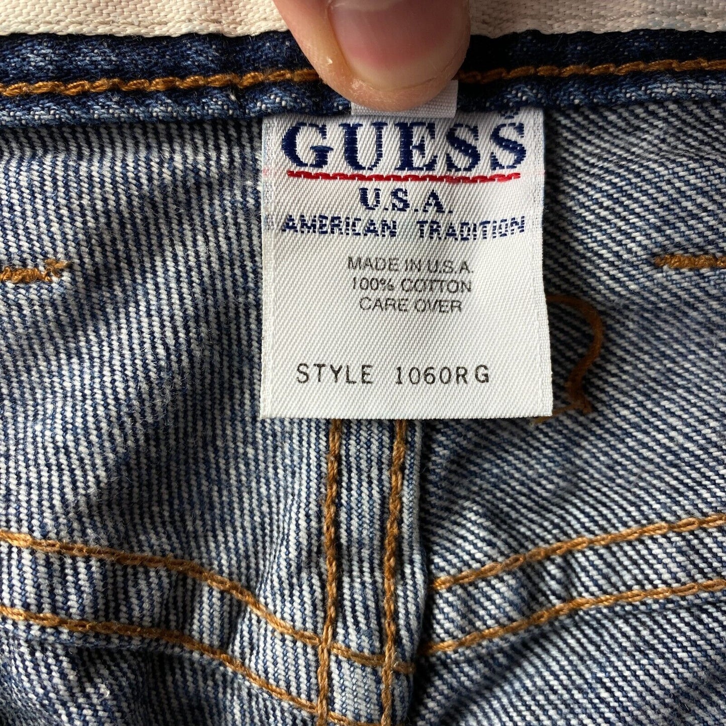 GUESS 060 Blaue Jeans mit niedriger Taille und normaler Bootcut-Passform für Damen, W30 L32, hergestellt in den USA