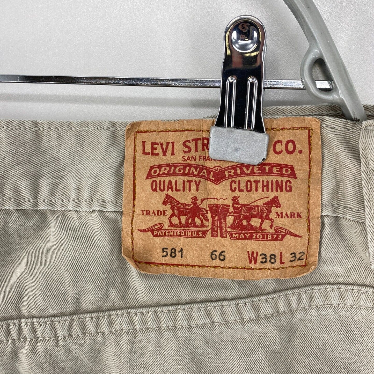 Vintage Levi's 581 66 Grey Regular Straight Fit Jeans W38 L30