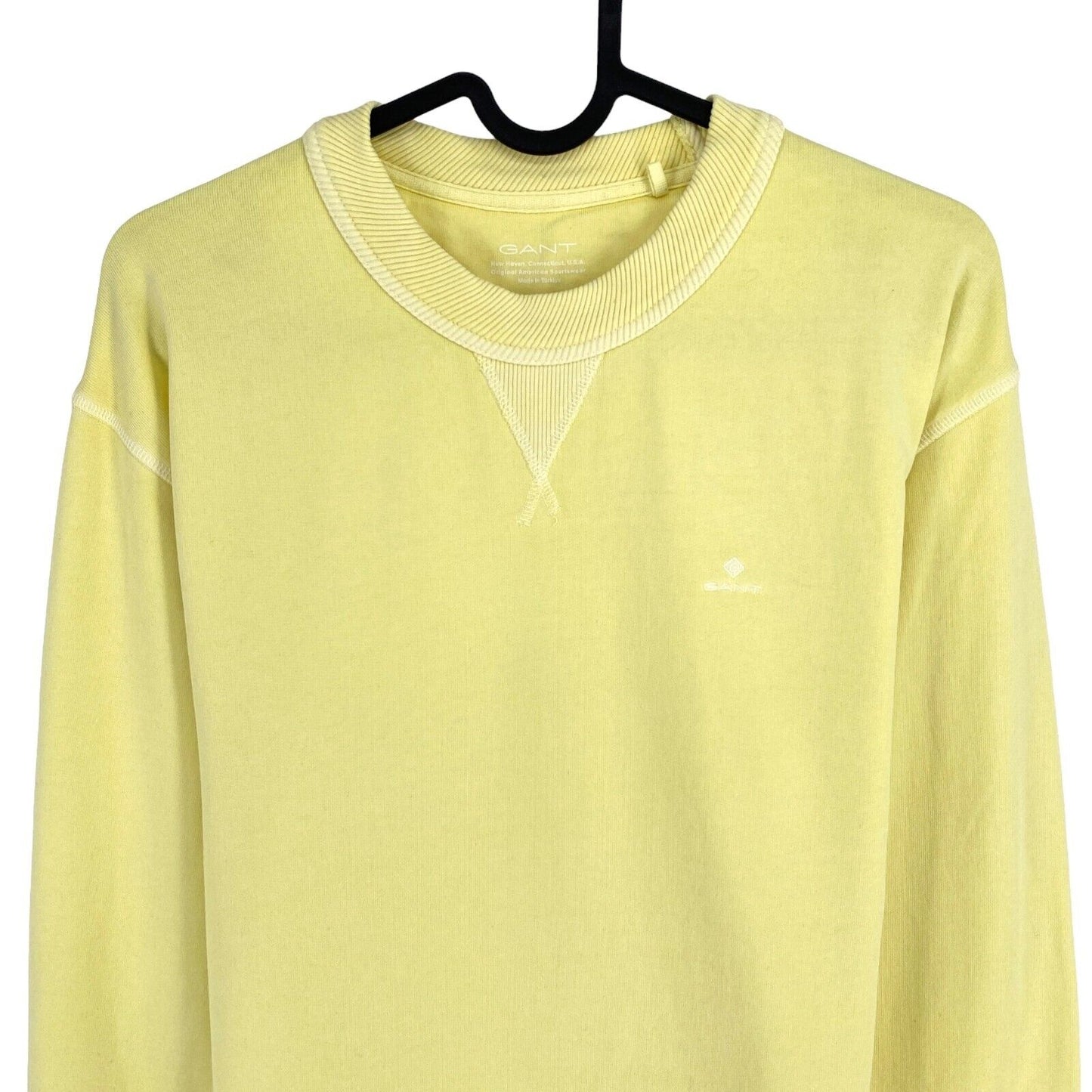 GANT Yellow Sun Faded Crew Neck Jumper Sweater Size XS