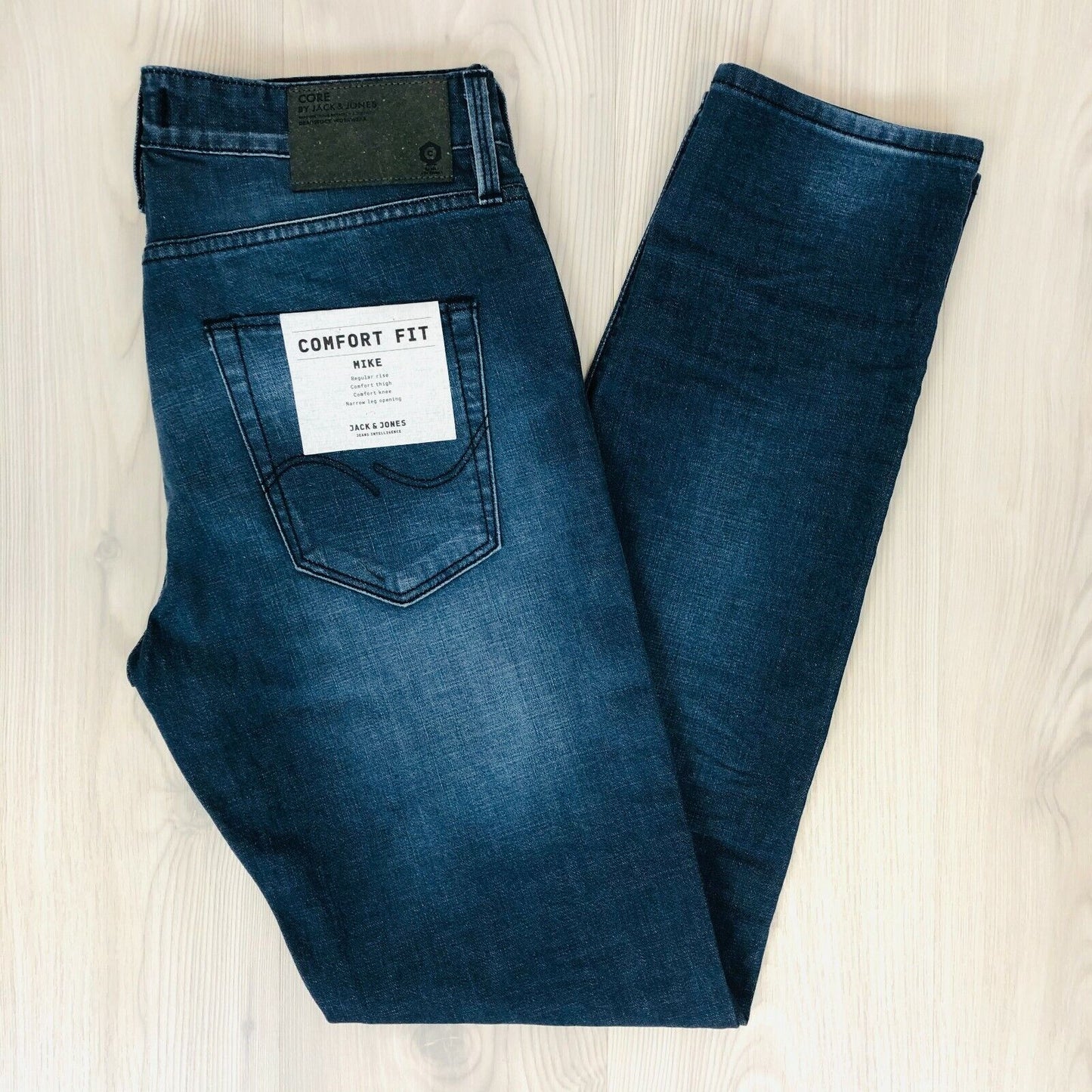 Jack & Jones Men‘s MIKE Comfort Fit Regular Rise Blue Jeans Size W31 L32