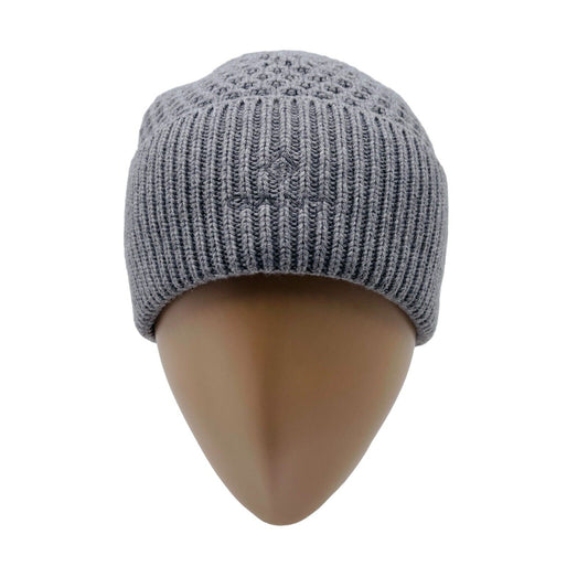 GANT Grey Cotton Blend Knit Beanie Hat One Size