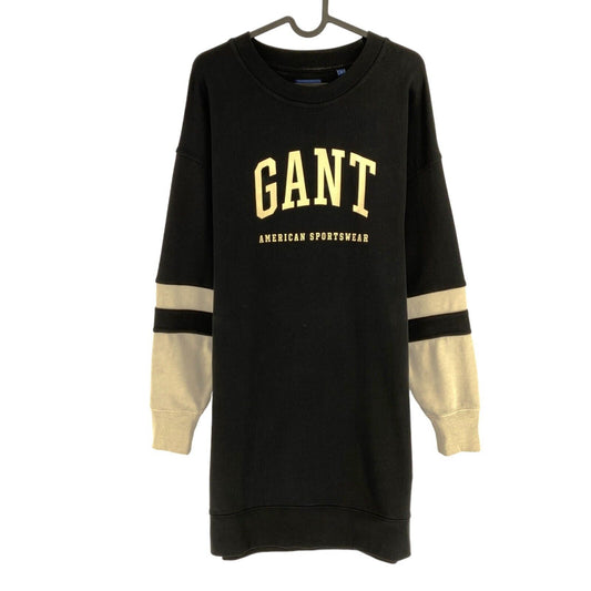 GANT Black Logo Crew Neck Jumper Dress Size M