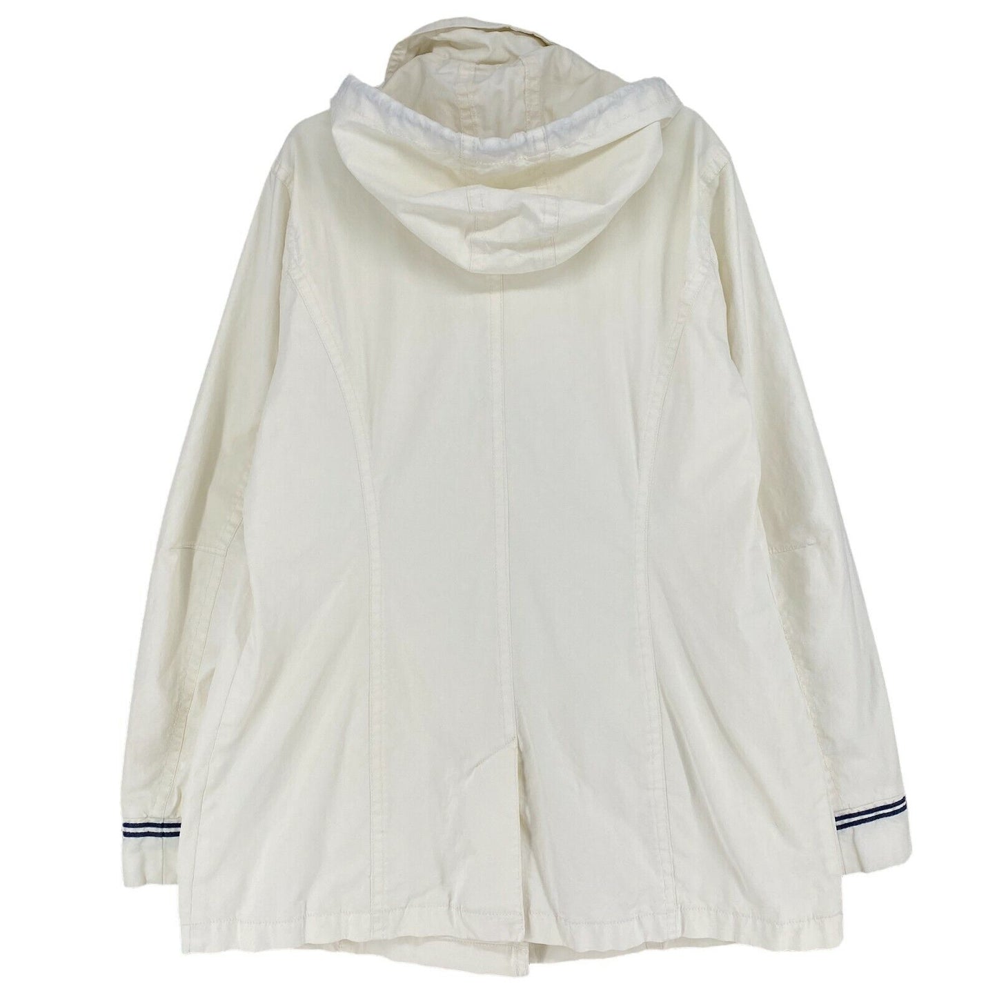 Gaastra White Cotton Blend Hooded Jacket Size XXL 2XL