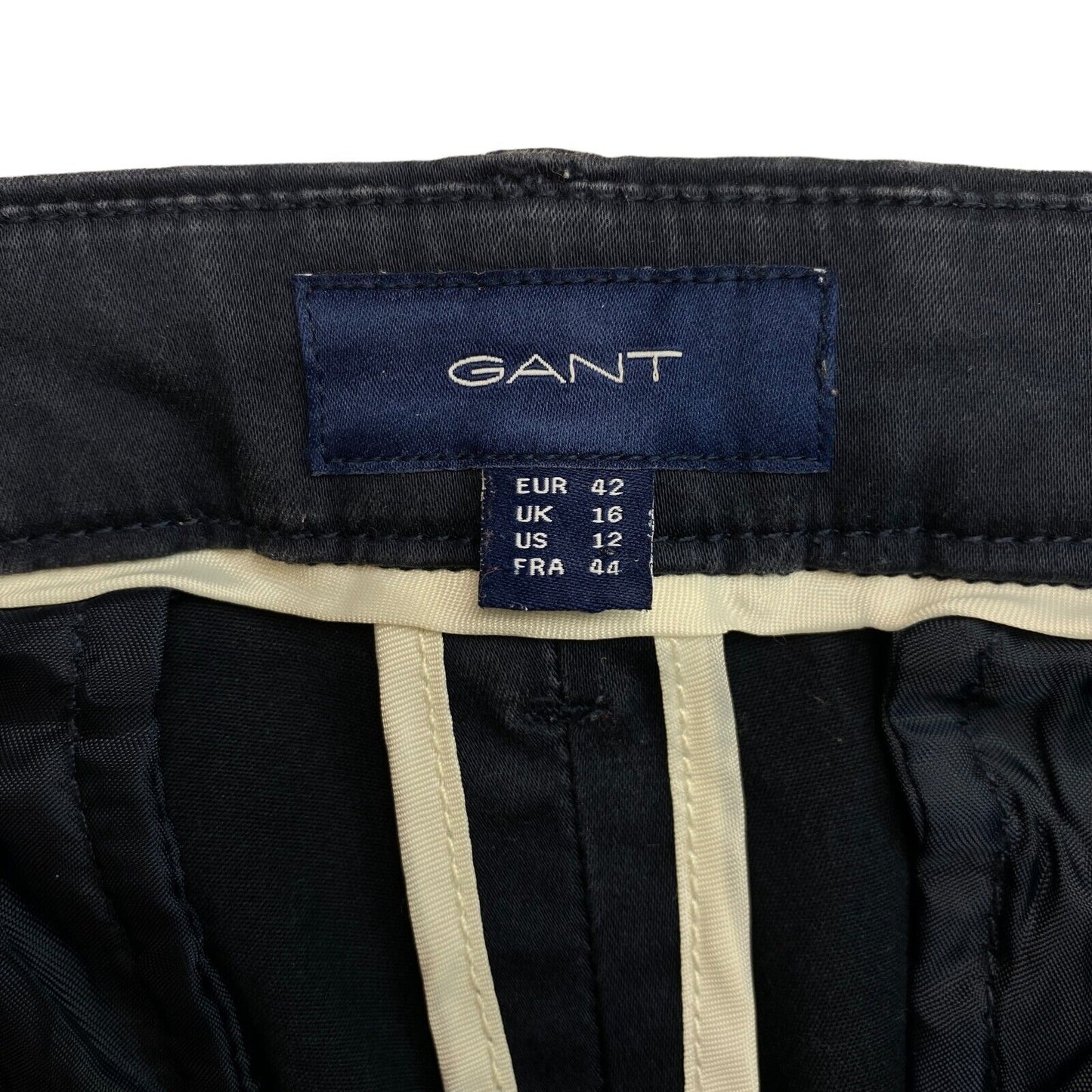 GANT Navy Blue Tech Prep Chino Pants Trousers Size EU 42 UK 16 US 12