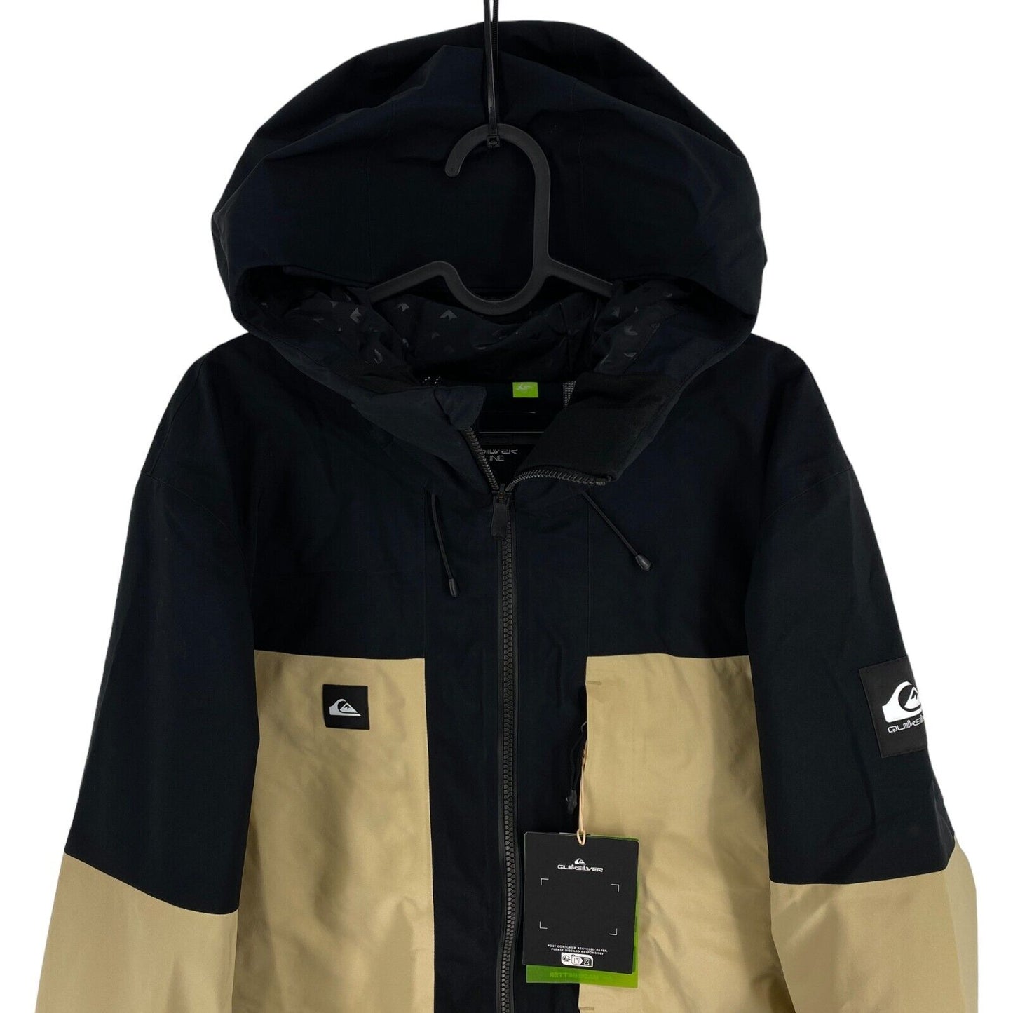 RRP €400 QUIKSILVER Navy Blue Forever Stretch GORE-TEX Hooded Ski Jacket Size S