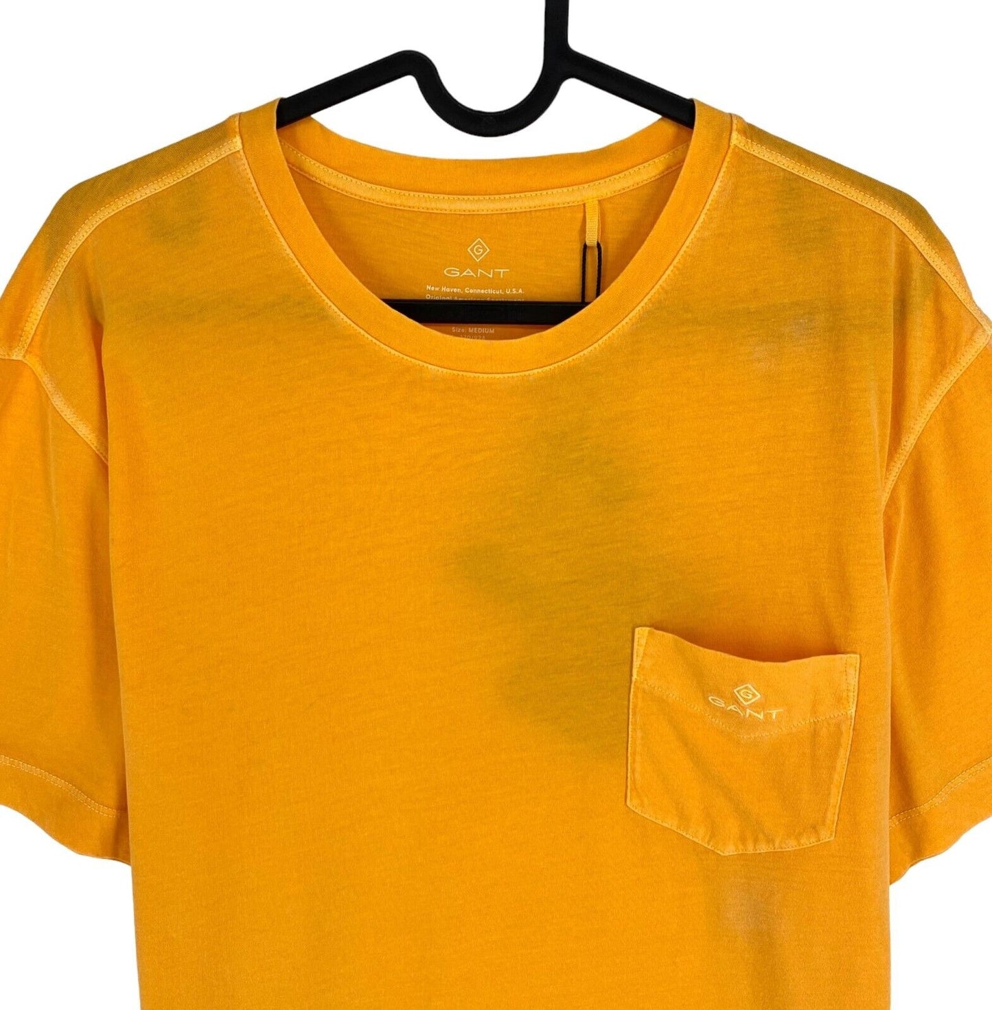 GANT Men Yellow Sun Faded Crew Neck Short Sleeves T-Shirt Size M