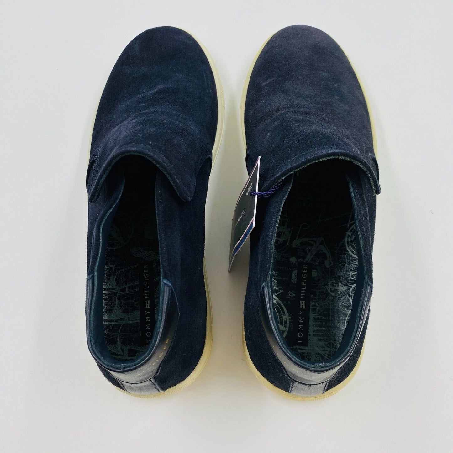 Tommy Hilfiger Mens Navy Blue Suede Leather Slip On Shoes EU 40 US 7.5 UK 6.5