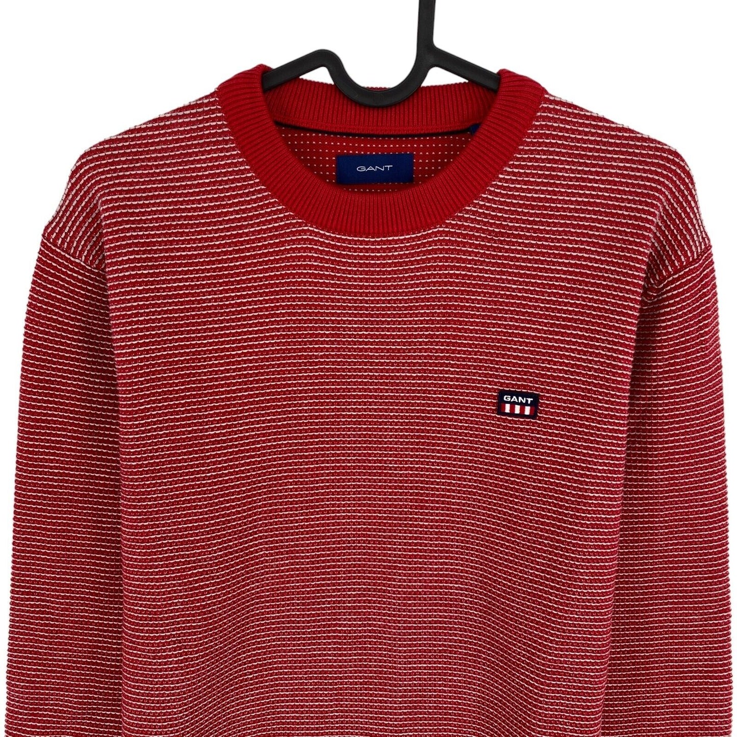 GANT Red Light Texture Crew Neck Sweater Pullover Size S