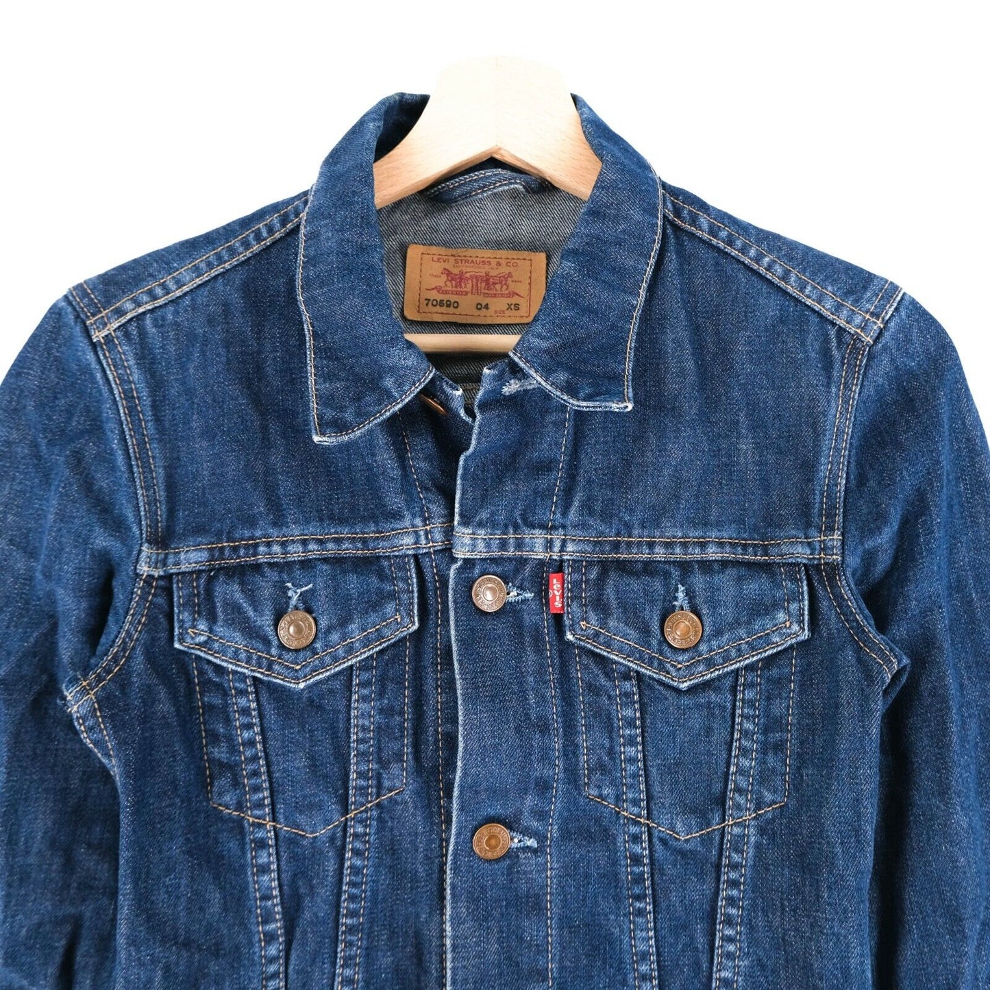 Levi's 70590 04 Ladies Vintage Dark Blue Denim Jacket Size XS