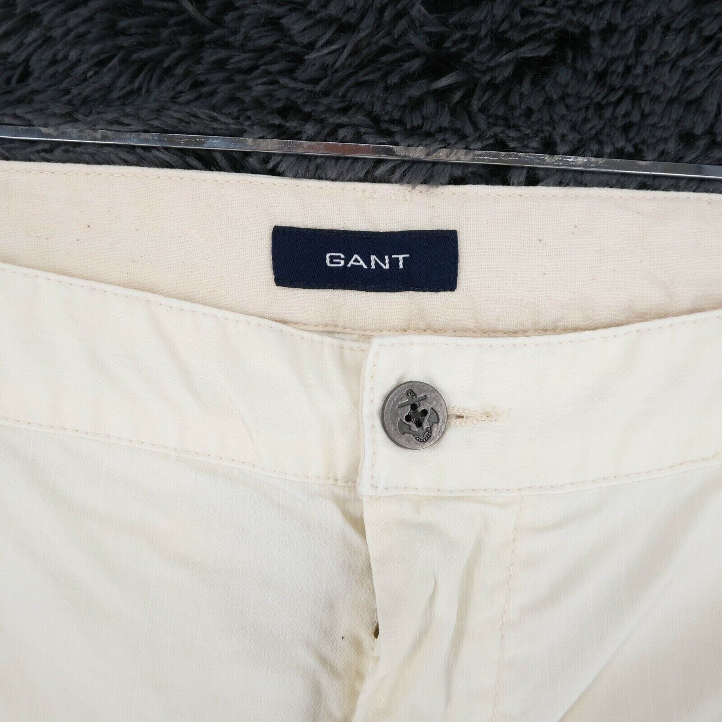 GANT Beige porté en chino naval pantalon coupe droite ample taille W36