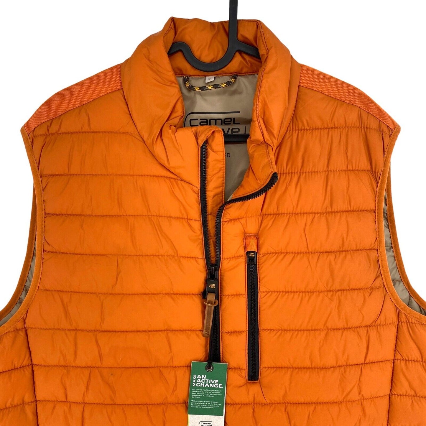 CAMEL ACTIVE Men Orange Padded Vest Waistcoat Size EU 54 UK/US 44