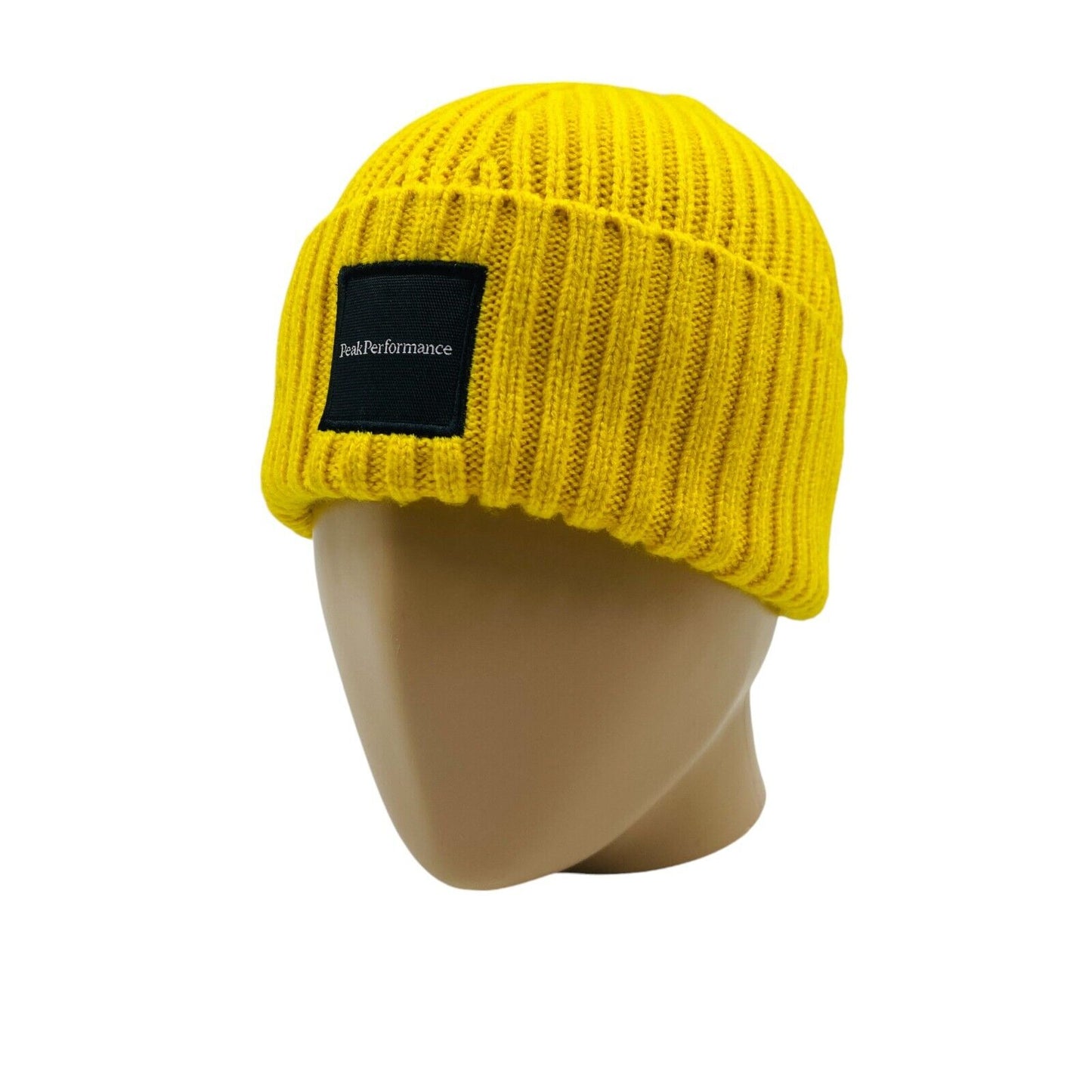 Peak Performance CORNICE HAT Unisex Yellow Acrylic Beanie Winter Hat One Size