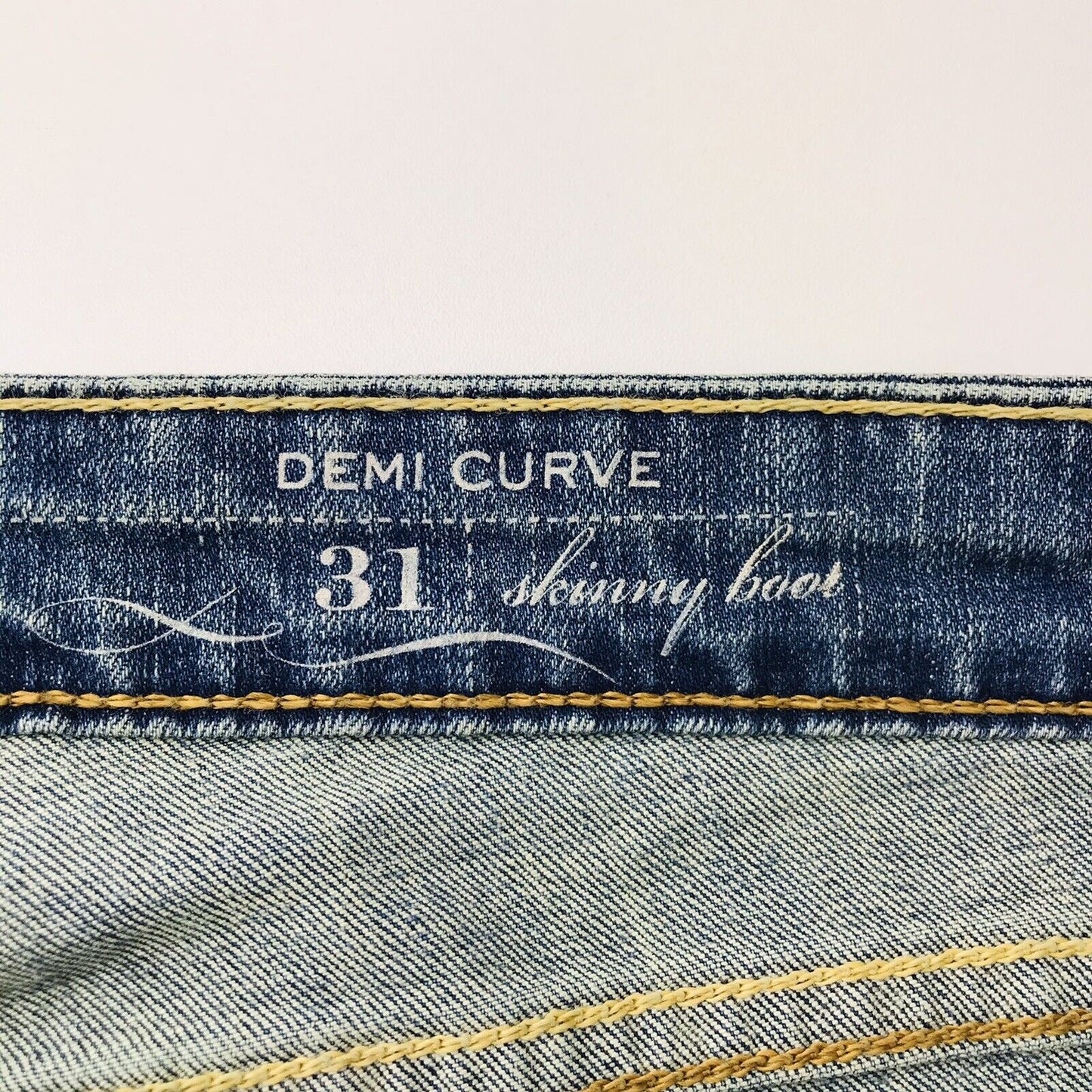 Vintage Levis Demi Curve Damen Blau Stretch Skinny Bootcut Fit Jeans W31 L33