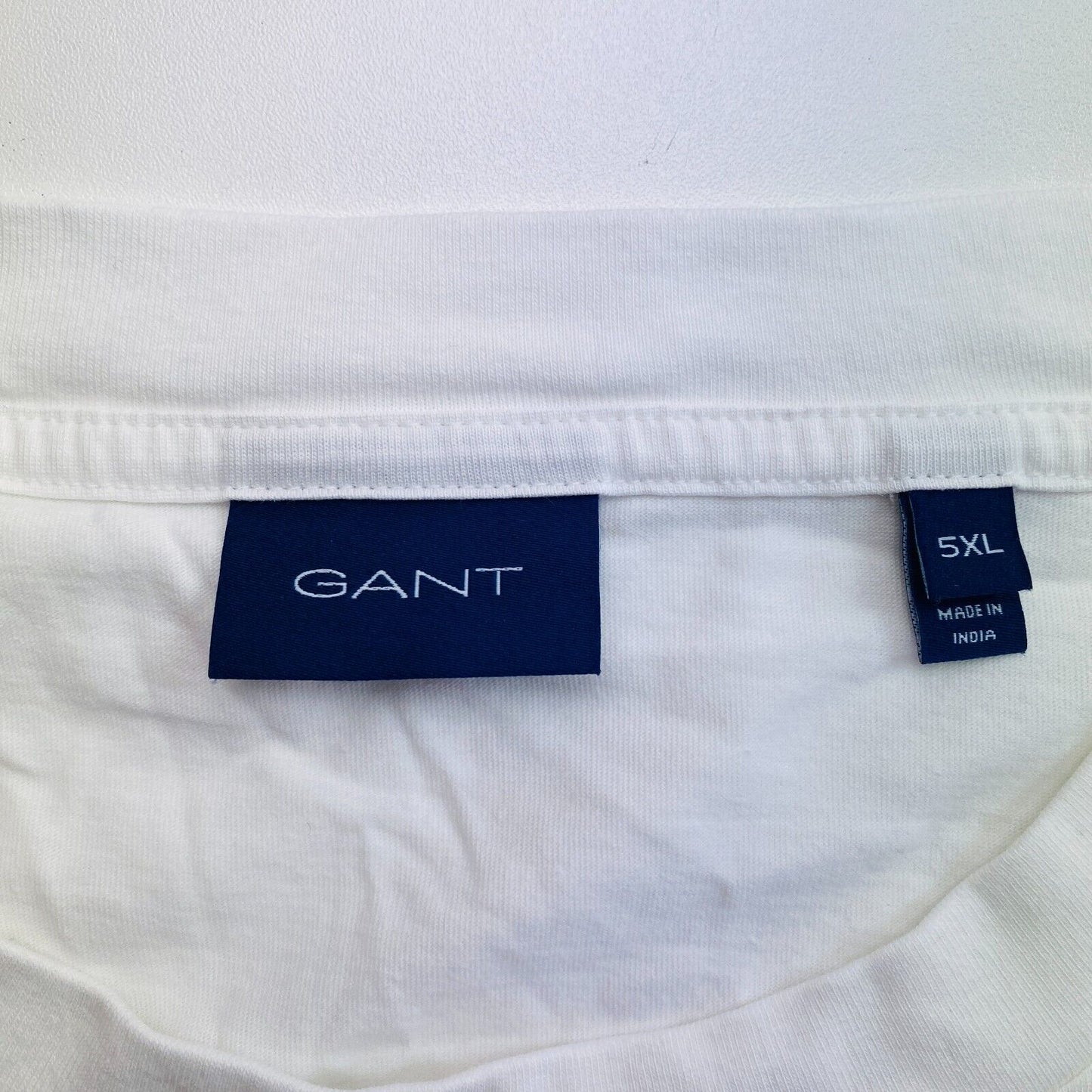 GANT Men White Tonal Archive Shield Crew Neck Short Sleeve T Shirt Size 5XL