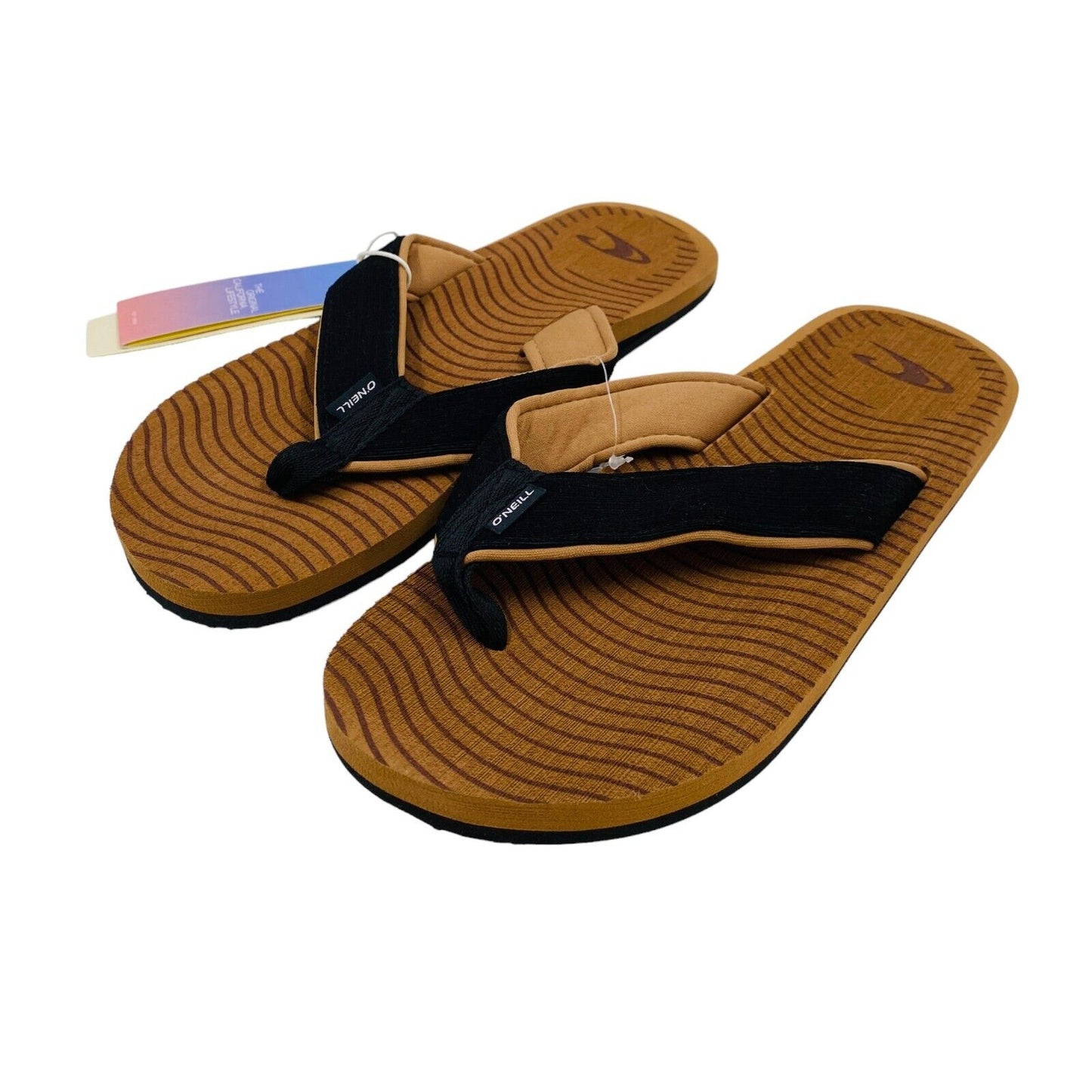 O'NEILL Brown Mens Beach Sandals Flip-Flops Size EU 39 UK 6 US 7