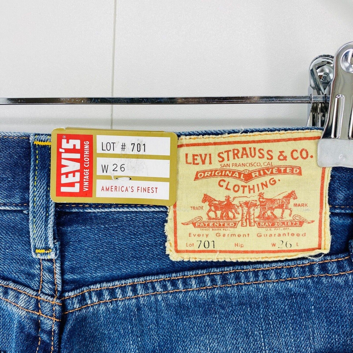 Levi's VINTAGE CLOTHING 701 Big E 1950s Women High Waist Straight Fit Jeans W26