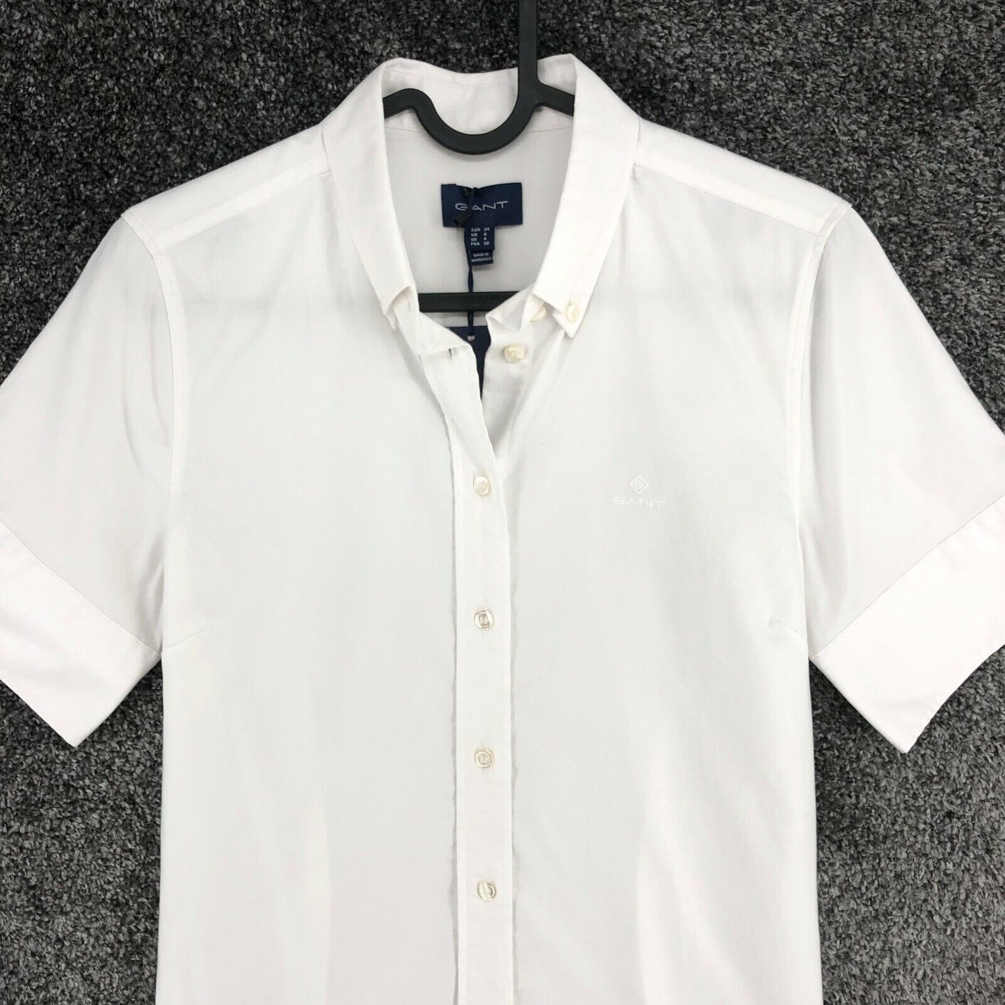 GANT Chemise Oxford stretch blanche manches courtes Taille EU 34 44 UK 6 16 US 4 14