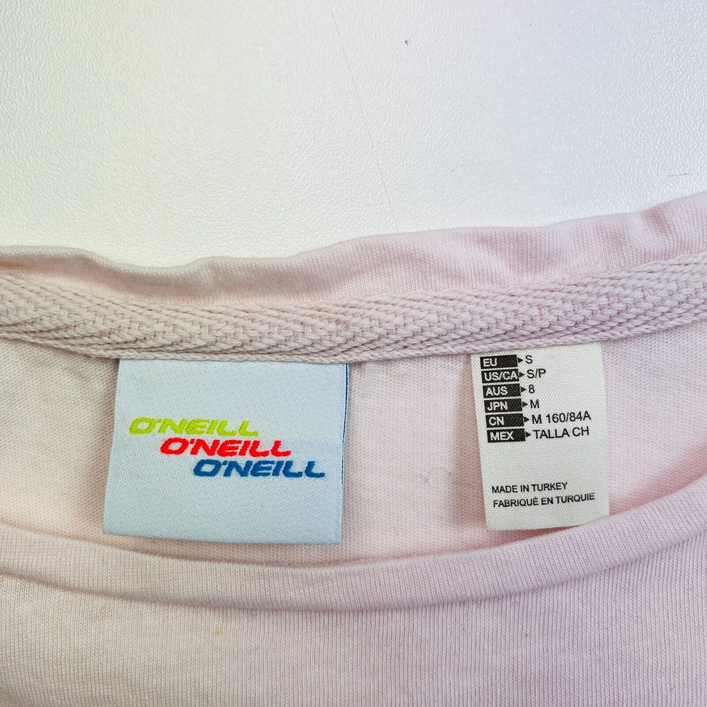 O`Neill Women Light Pink Crew Neck T Shirt Size S