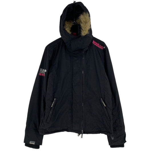 SUPERDRY Original Windcheater Black Hooded Jacket Coat Size M