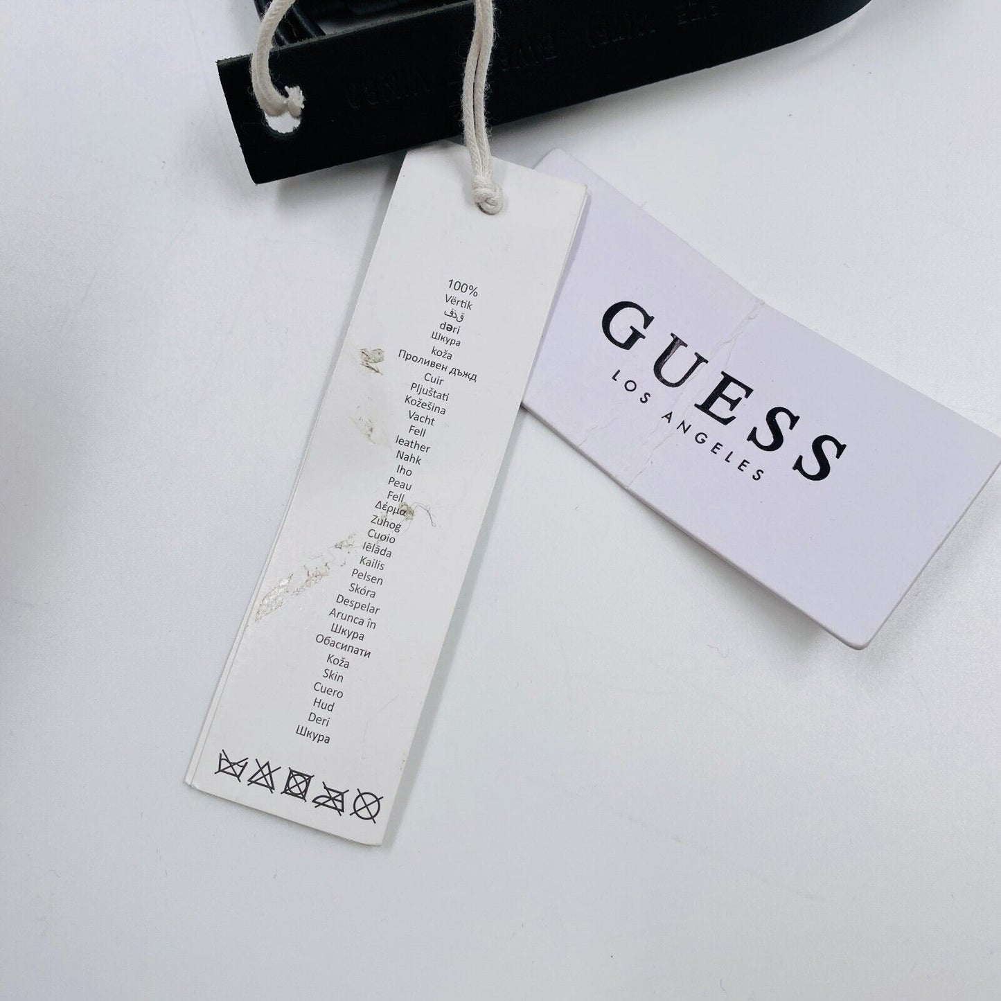 GUESS Damen Gürtel, Schwarz, 100 % Leder, Größe M, 75 cm