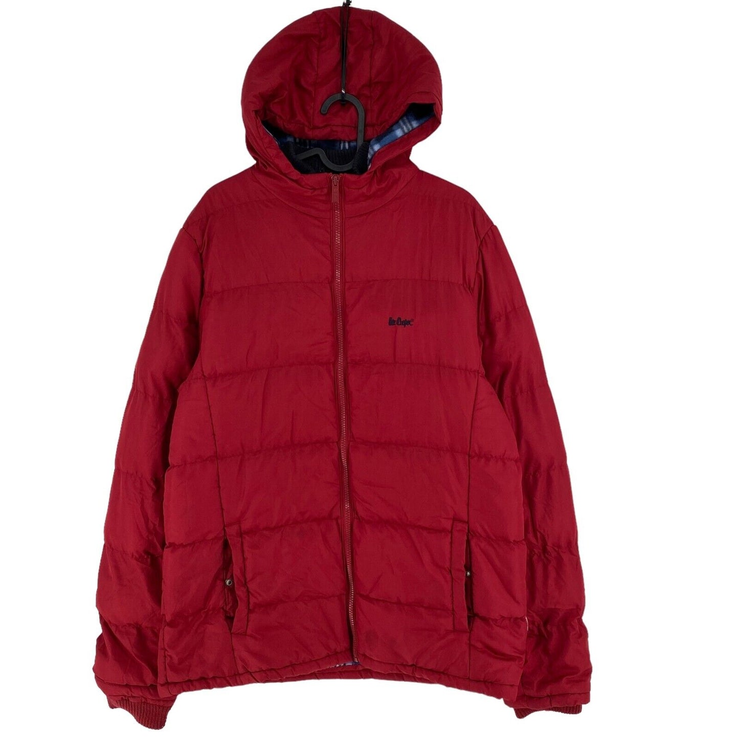 Lee Cooper Red Hooded Puffer Jacket Coat Size L