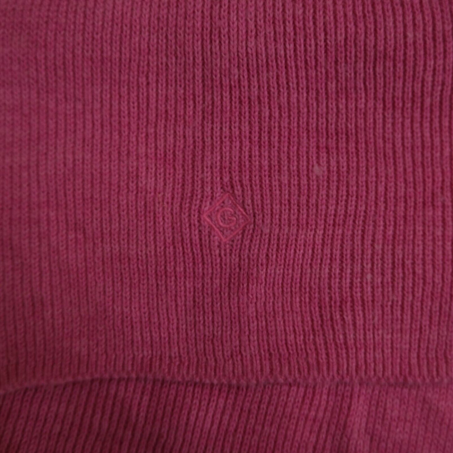 GANT 100% Merino Wool Rib Knit Pink Long Scarf