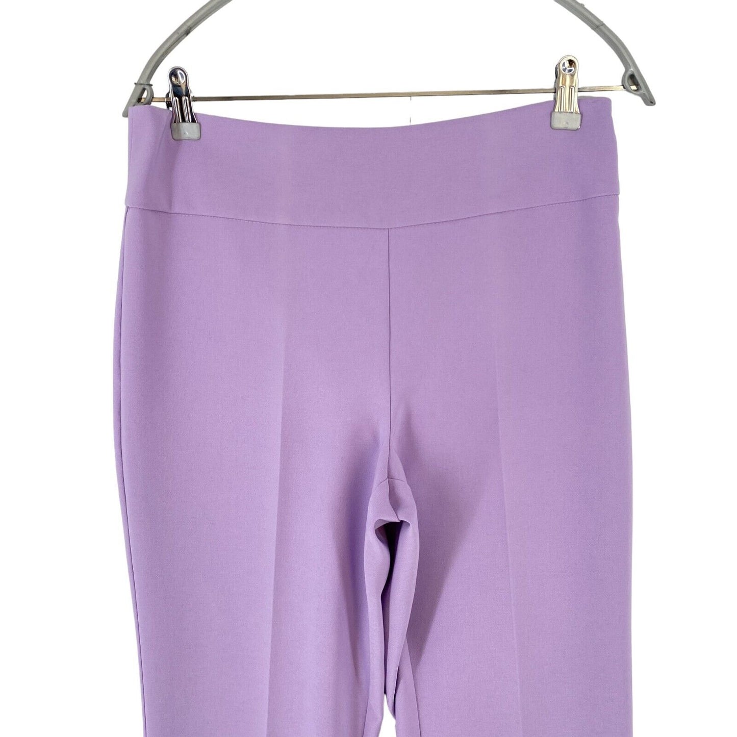 RINASCIMENTO Women Purple Slim Flared Fit Dress Trousers Size L W30 L34