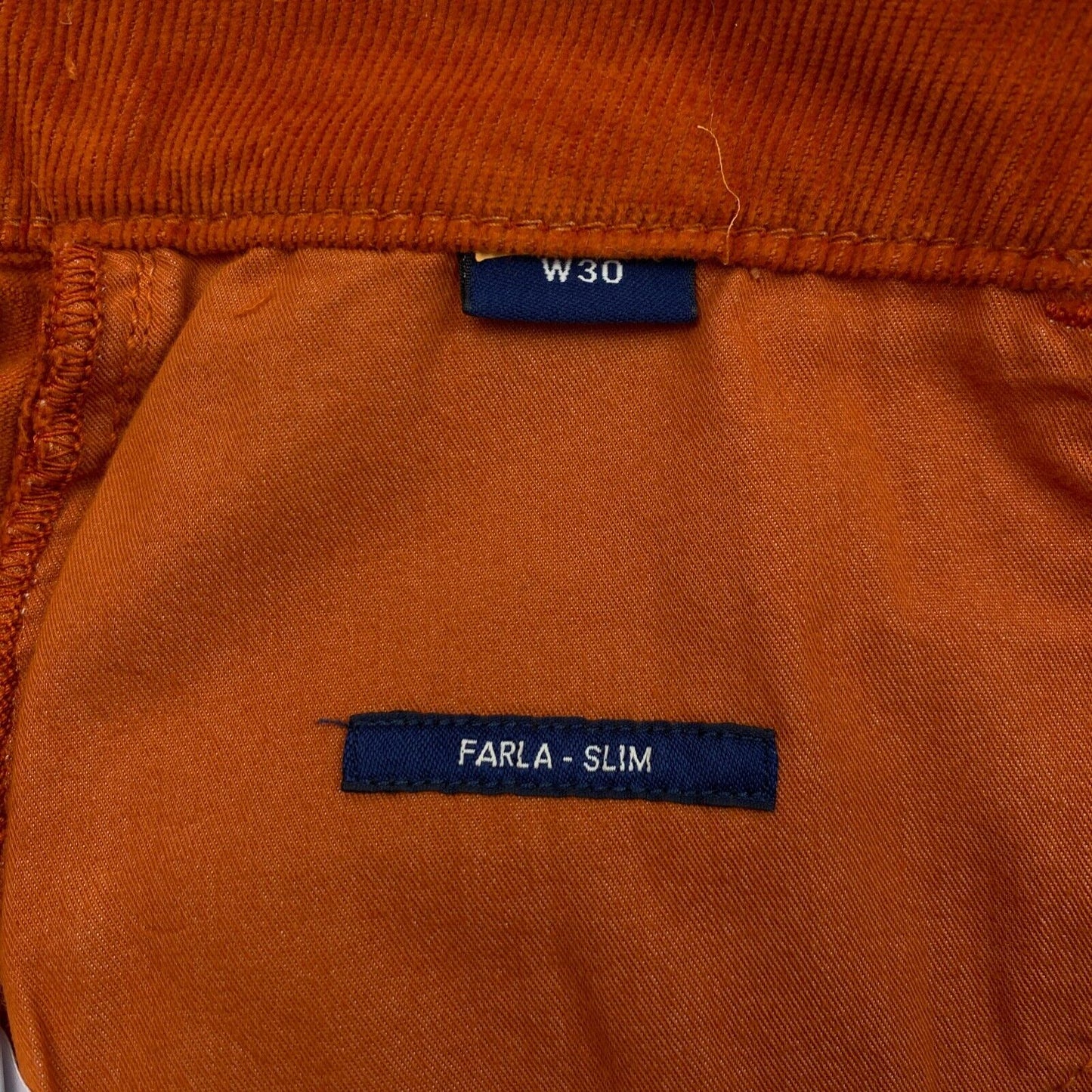 GANT Women Dark Orange FARLA Corduroy Slim Fit Crop Jeans Size W30